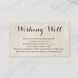 結婚式招待状用ウィッシュウェル - ラスティック エンクロージャーカード