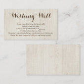 結婚式招待状用ウィッシュ ウェル - ラスティック エンクロージャーカード (正面/裏面)