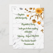 結婚式招待状発表葉書 案内ポストカード (正面/裏面)