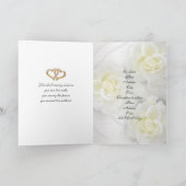 結婚式招待状白いバラと真珠 招待状 (内部)