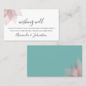 結婚式招待状白バラの願い 名刺 (正面/裏面)