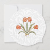 結婚式招待状白フローラヴィンテージカスタマイズ 招待状 (裏面)