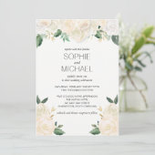 結婚式招待状白 招待状 (スタンド正面)