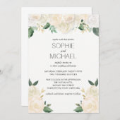 結婚式招待状白 招待状 (正面/裏面)