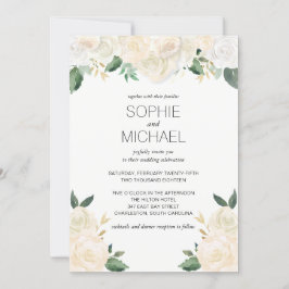 結婚式招待状白 招待状