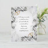 結婚式招待状白 招待状 (スタンド正面)