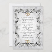 結婚式招待状白 招待状 (裏面)