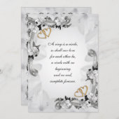 結婚式招待状白 招待状 (正面/裏面)