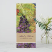 結婚式招待状秋ぶどう葉 招待状 (スタンド正面)