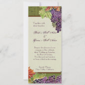 結婚式招待状秋ぶどう葉 招待状 (裏面)