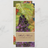 結婚式招待状秋ぶどう葉 招待状 (正面/裏面)