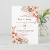 結婚式招待状秋オレンジ 招待状 (スタンド正面)