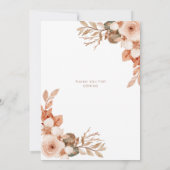 結婚式招待状秋オレンジ 招待状 (裏面)