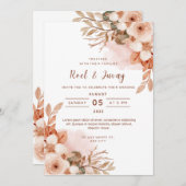 結婚式招待状秋オレンジ 招待状 (正面/裏面)