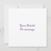 結婚式招待状空白のフラットカード (裏面)