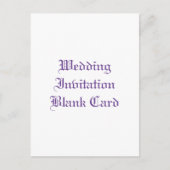 結婚式招待状空白の招待状葉書 インビテーションポストカード (正面)