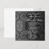 結婚式招待状簡易炭 招待状 (正面/裏面)