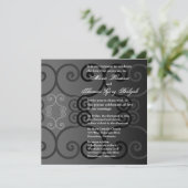 結婚式招待状簡易炭 招待状 (スタンド正面)