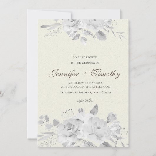 結婚式招待状紅白 招待状 (正面)