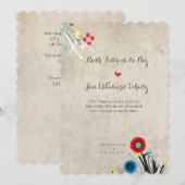 結婚式招待状素晴らしホタテ模様ルピデテキーラ 招待状 (正面/裏面)