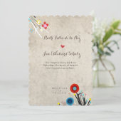 結婚式招待状素晴らしホタテ模様ルピデテキーラ 招待状 (スタンド正面)