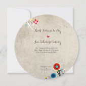 結婚式招待状素晴らしホタテ模様ルピデテキーラ 招待状 (正面)