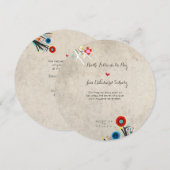 結婚式招待状素晴らしホタテ模様ルピデテキーラ 招待状 (正面/裏面)