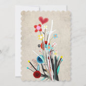 結婚式招待状素晴らしホタテ模様ルピデテキーラ 招待状 (裏面)