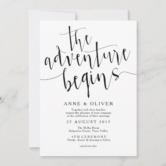 結婚式招待状素朴ザアドベンチャー 招待状 (正面)