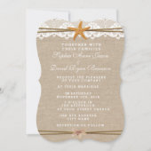 結婚式招待状素朴ビーチヒトレース 招待状 (正面)