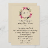 結婚式招待状素朴フローラ結婚式の招待 招待状 (正面/裏面)