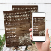 結婚式招待状素朴メイスンジャースライツ 招待状