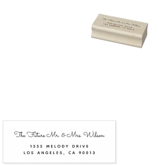 結婚式招待状素朴差出人住所 ラバースタンプ (押印)