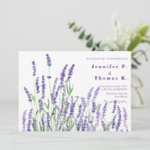 結婚式招待状紫色ラベンダー畑 招待状 (スタンド正面)