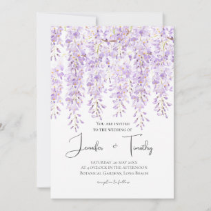 結婚式招待状紫藤開花 招待状
