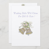 結婚式招待状結婚ズベルズウィルチメ 招待状 (正面/裏面)