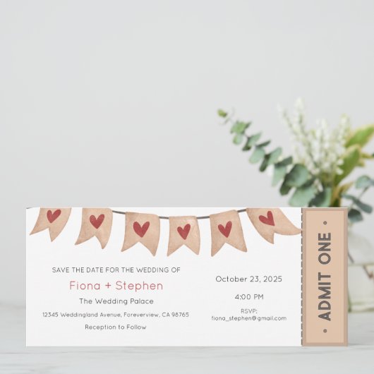 結婚式招待状結婚式披露宴 招待状 (スタンド正面)