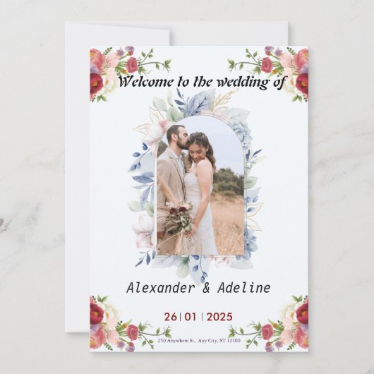 結婚式招待状統一されたイン・ラブ 招待状 (正面)