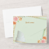 **結婚式招待状緑 オールインワン招待状 (裏面)