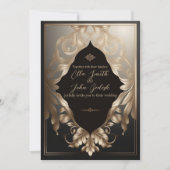 結婚式招待状編集可能ラグジュアリーデザイン 招待状 (正面)