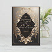 結婚式招待状編集可能ラグジュアリーデザイン 招待状 (スタンド正面)