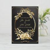 結婚式招待状編集可能ラグジュアリーデザイン 招待状 (スタンド正面)