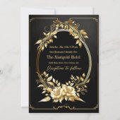 結婚式招待状編集可能ラグジュアリーデザイン 招待状 (裏面)