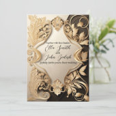 結婚式招待状編集可能ラグジュアリーデザイン 招待状 (スタンド正面)