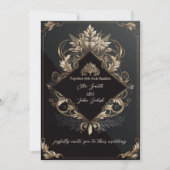 結婚式招待状編集可能ラグジュアリーデザイン 招待状 (正面)