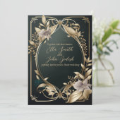 結婚式招待状編集可能ラグジュアリーデザイン 招待状 (スタンド正面)