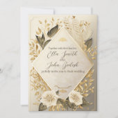 結婚式招待状編集可能ラグジュアリーデザイン 招待状 (正面)