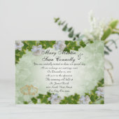 結婚式招待状縁どツタとクチナシ 招待状 (スタンド正面)