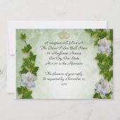 結婚式招待状縁どツタとクチナシ 招待状 (裏面)