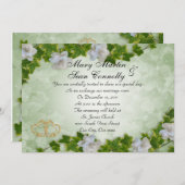 結婚式招待状縁どツタとクチナシ 招待状 (正面/裏面)